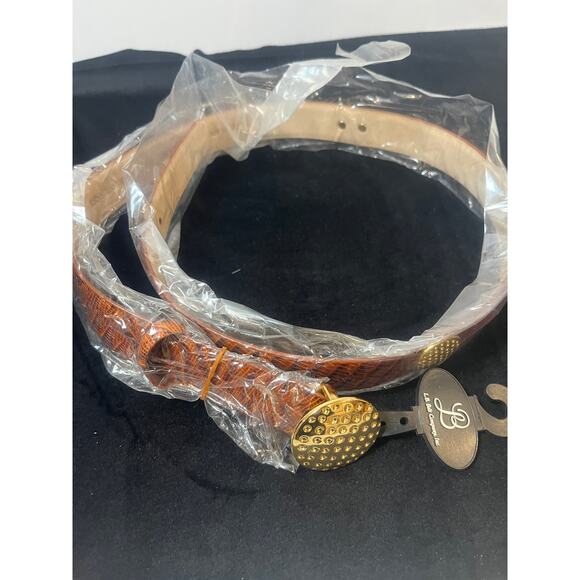 Women's Genuine Brown Italian Leather Belt Medium Size Medium  NWT - Picture 5 of 14